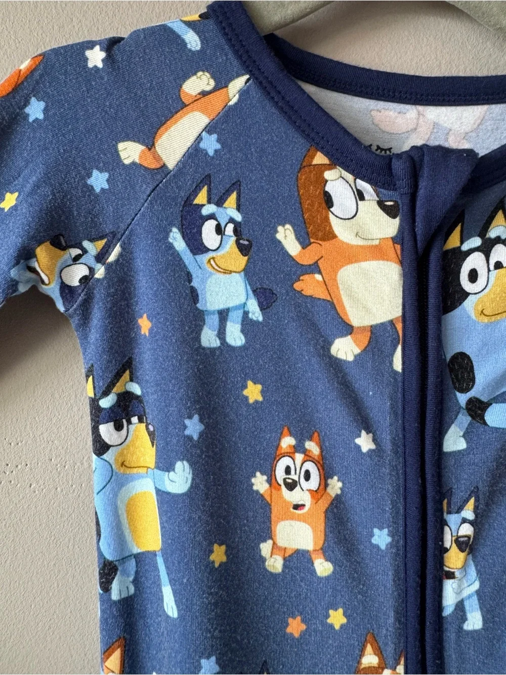 Little Sleepies x Bluey Bamboo Long Sleeve Zippy Sleeper Pajama‎ 6-12 months